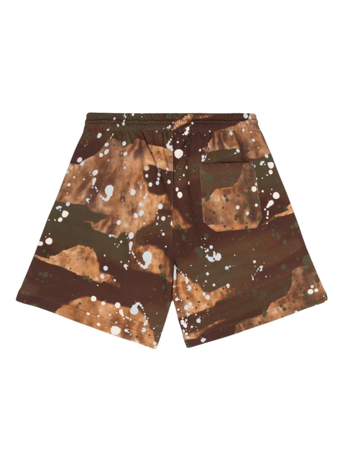 Msgm Shorts Allover Print Brown