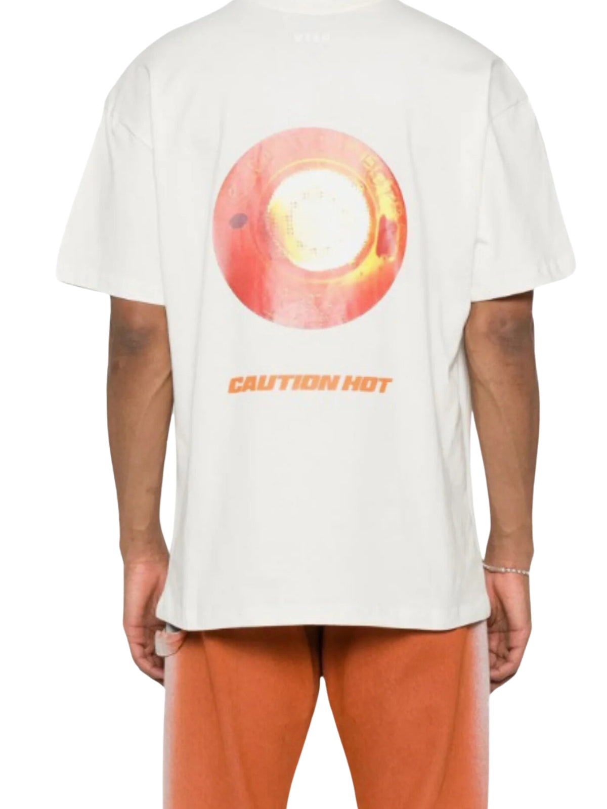 Msgm T-Shirt Caution Hot White