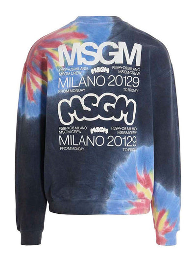 Msgm Sweater Double Logo Blue-Red-Yellow