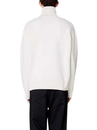 Ami Turtleneck De Coeur Logo White
