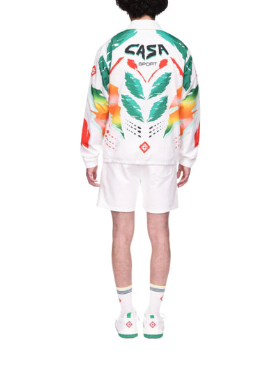 Casablanca Shirt Cuban Collar Casa Moto White