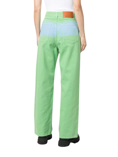 Msgm Jeans Two Tone Green-Blue