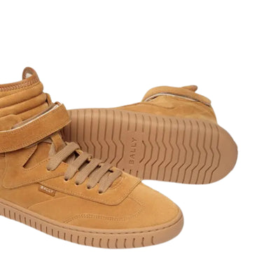 Bally Sneaker Panelled Boot Logo Camel