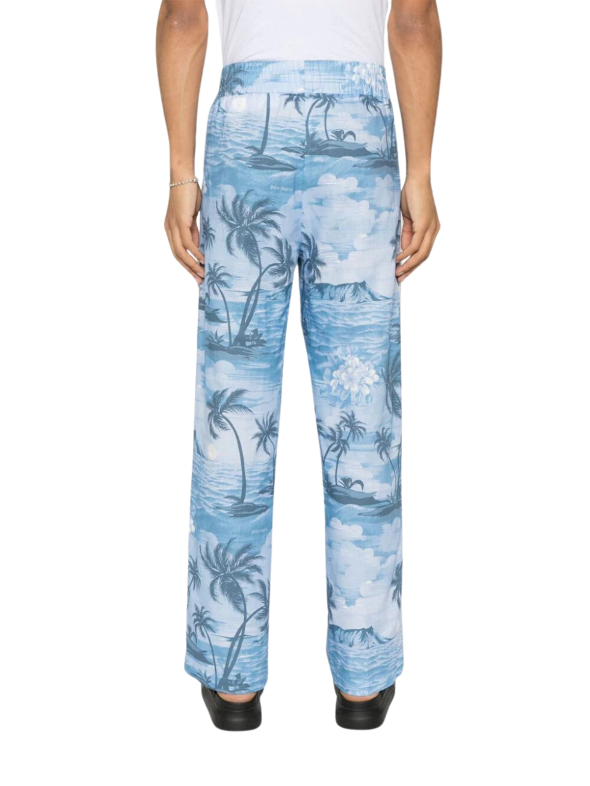 Palm Angels Track Pants Allover Print Indigo