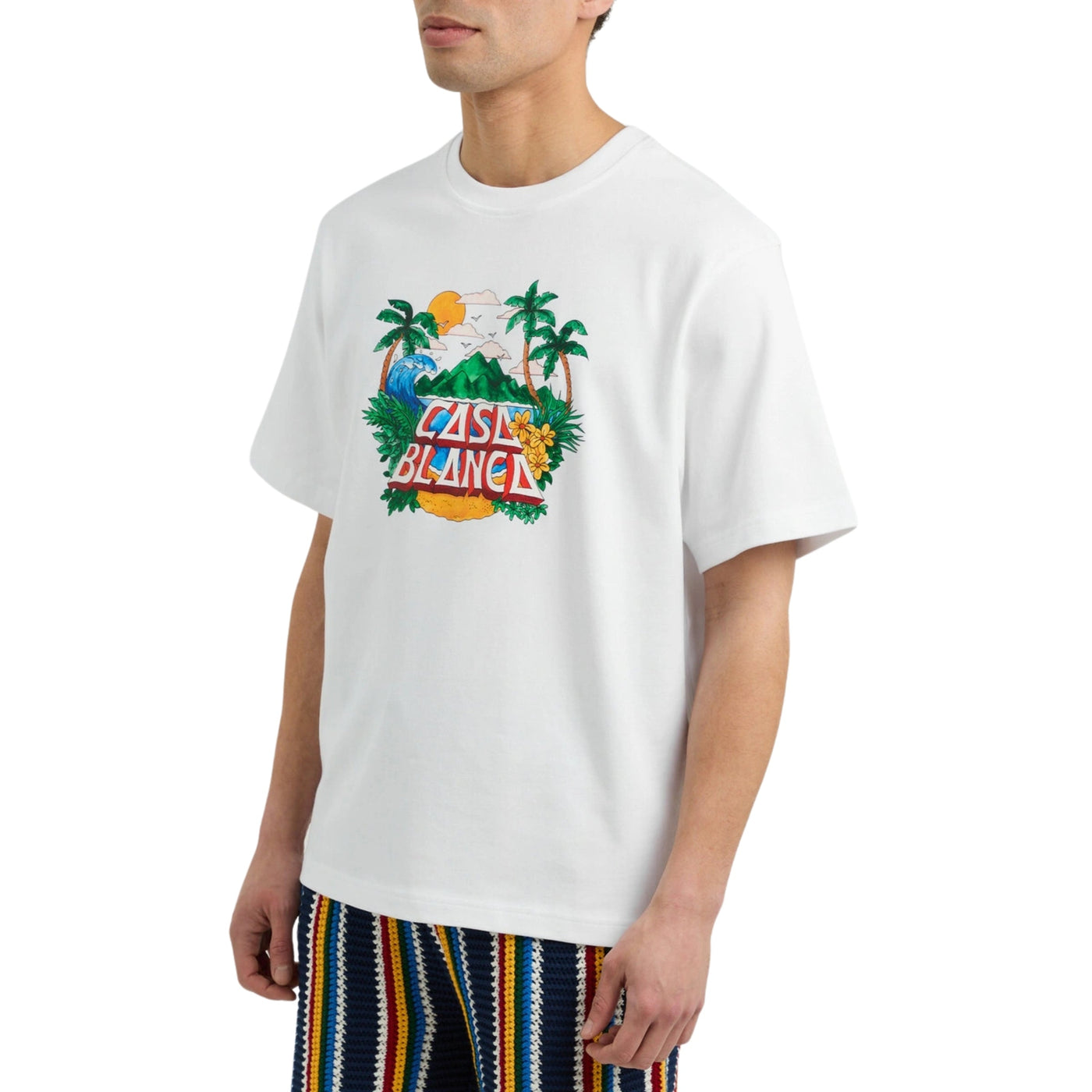 Casablanca T-Shirt Casa Beach Wave White