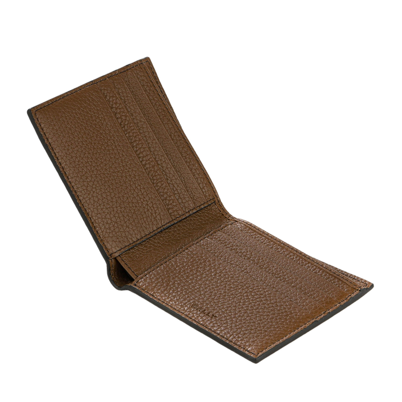 Bally Wallet Strip Logo White-Desert Brown