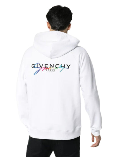 Givenchy Sweater Colour Logo Hoodie White