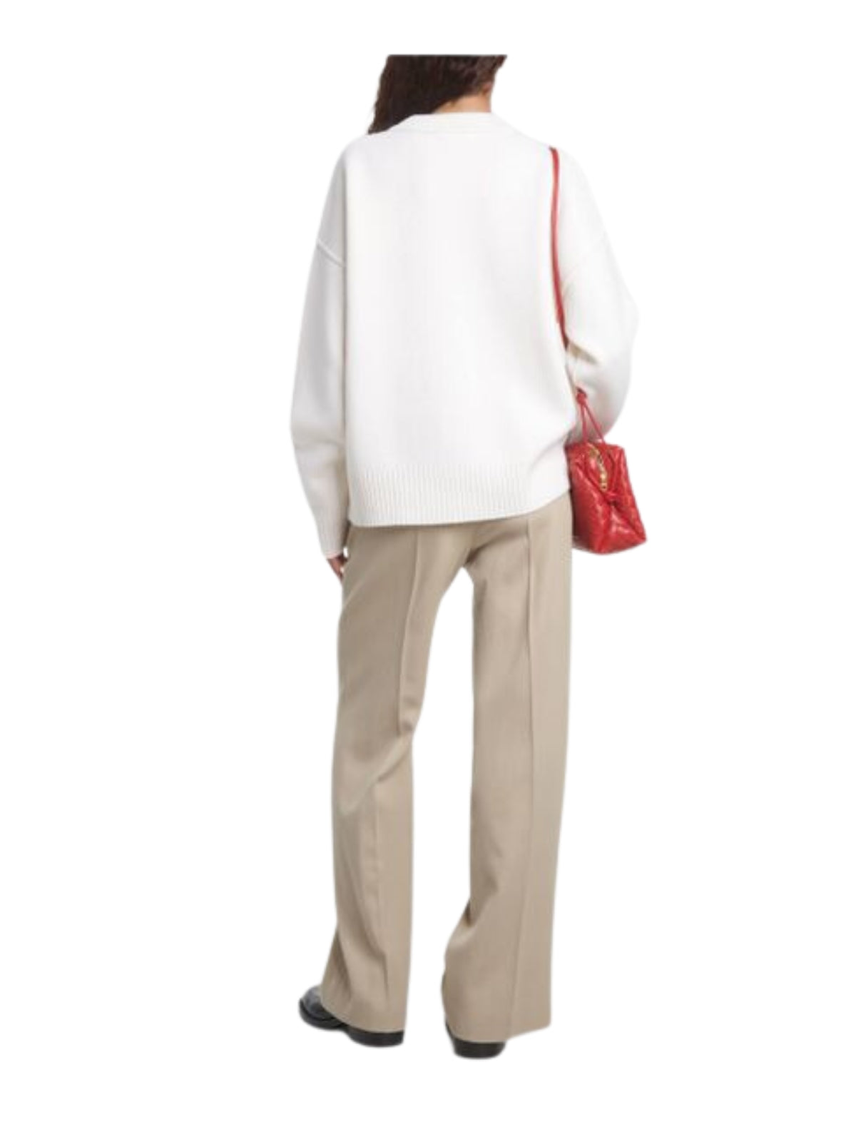 Ami Sweater De Coeur Logo White