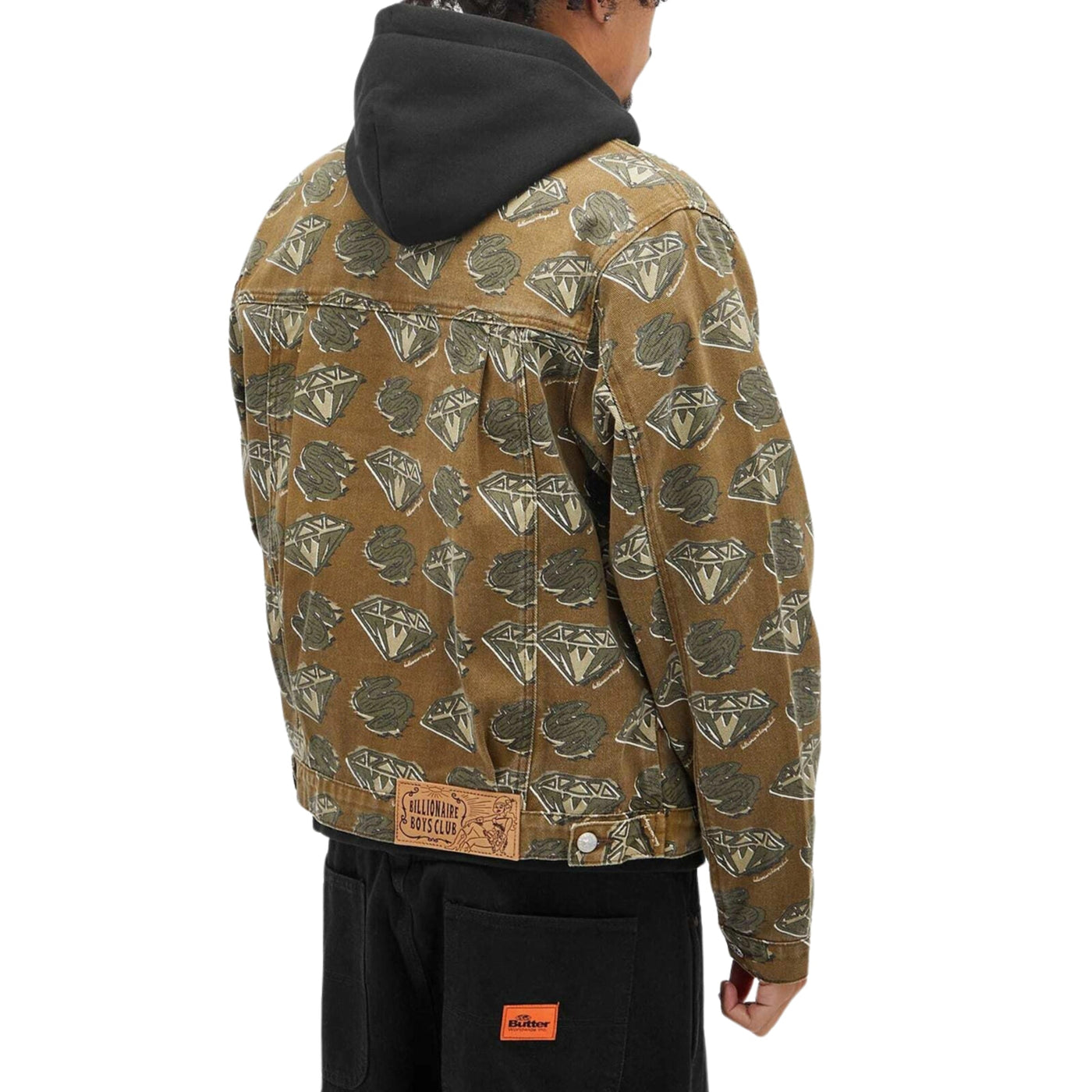 Billionaire Boys Club Jacket Diamonds & Dollars Logo Khaki