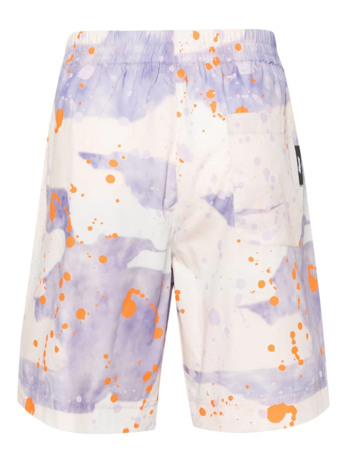Msgm Shorts Allover Print Lilac-Cream