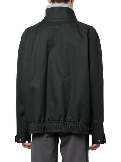 Palm Angels Jacket Logo Print Fastening Black-Silver