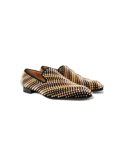 Christian Louboutin Loafer Spiked Gold-Black