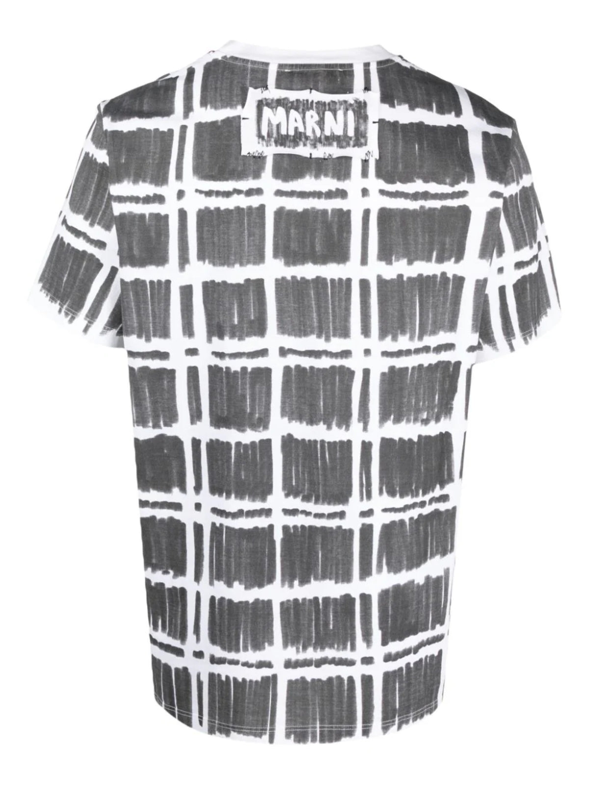 Marni T-Shirt Check Fields Grey-White