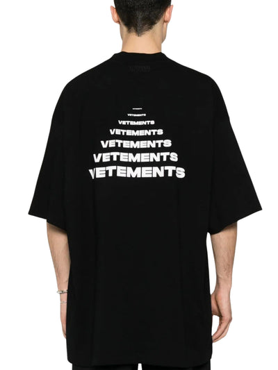 Vetements T-Shirt Multi Logo Black