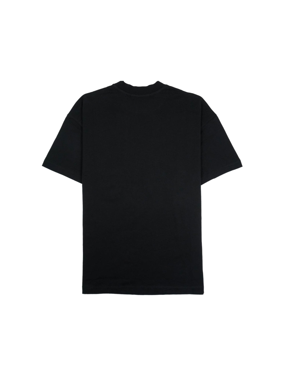 Msgm T-Shirt Brushed Logo Black-Pink