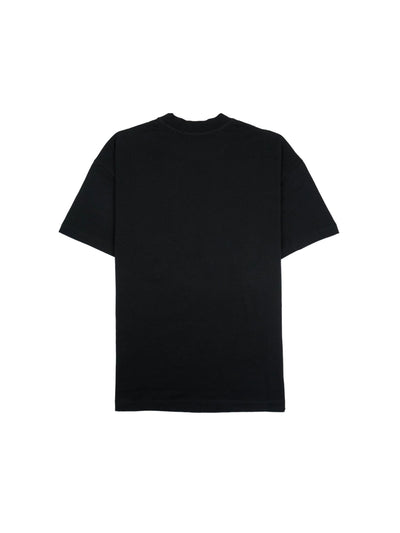 Msgm T-Shirt Brushed Logo Black-Pink