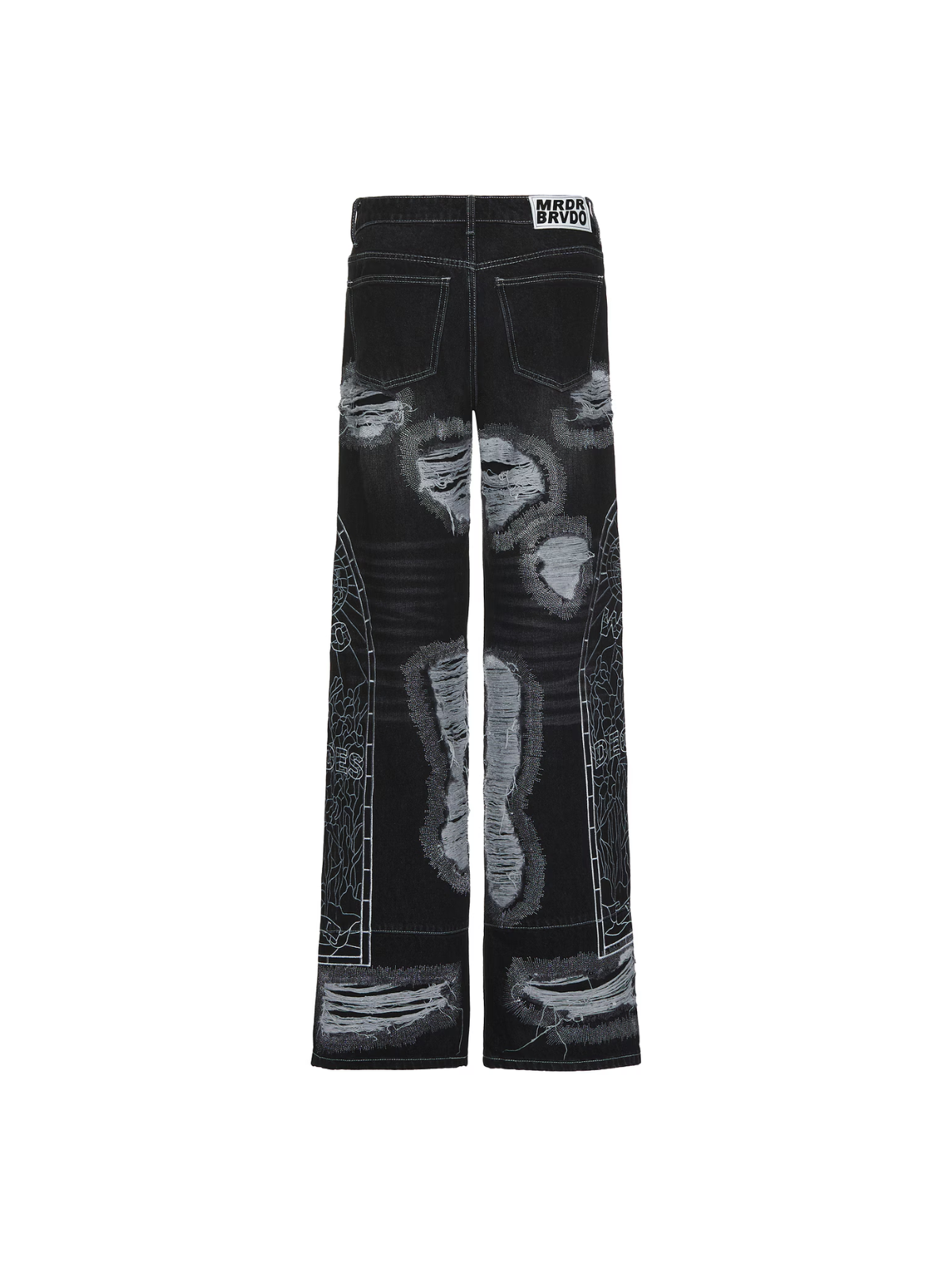 Who Decides War Jeans Darning Side Embroidery Coal