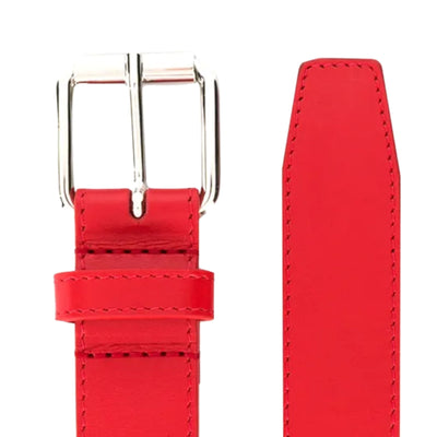 Comme Des Garcons Belt Logo Red