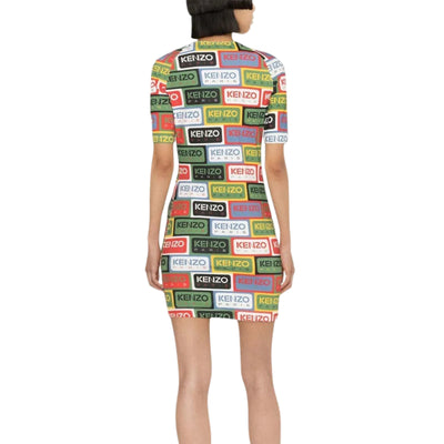 Kenzo Dress Allover Logo Multi Colour