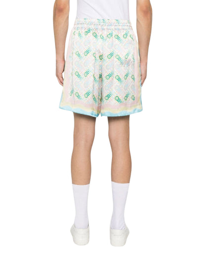 Casablanca  Shorts Silk Ping Pong White