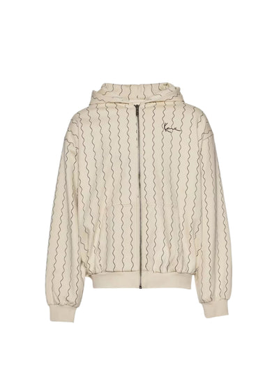 Karl Kani Jacket Ziczac With Hood Off-White