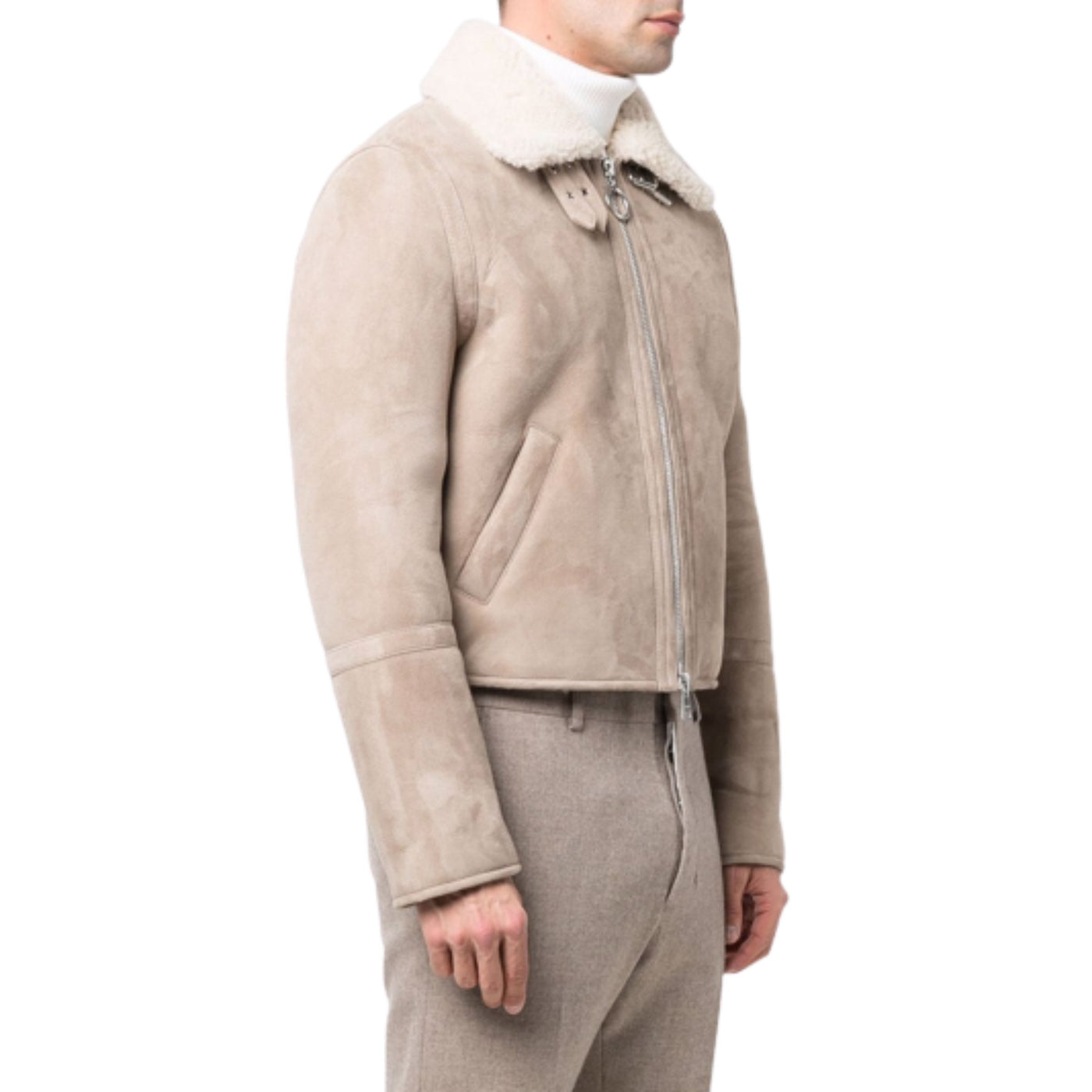 Ami  Jacket Suede Mix Brown