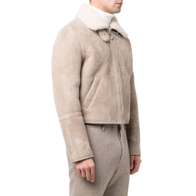 Ami  Jacket Suede Mix Brown