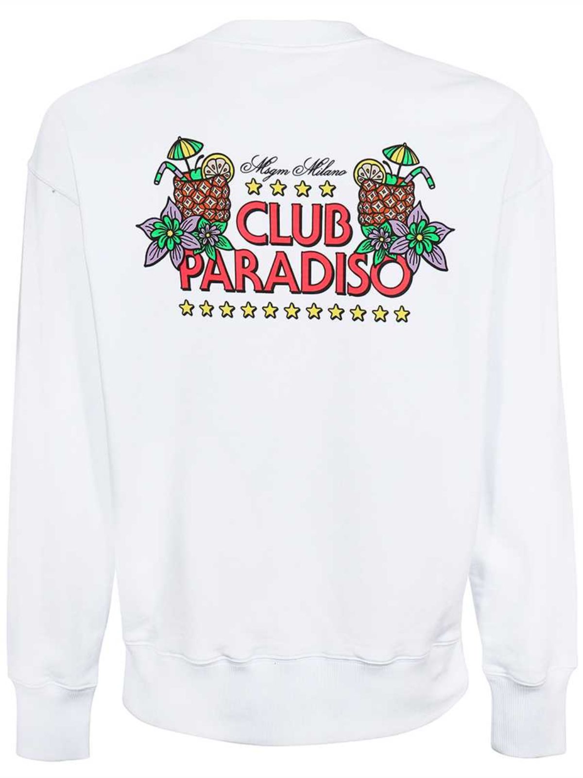 Msgm Sweater Club Paradiso White