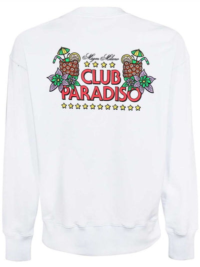 Msgm Sweater Club Paradiso White