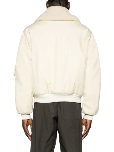 Ami Jacket Shearling-Collar Bomber Cream