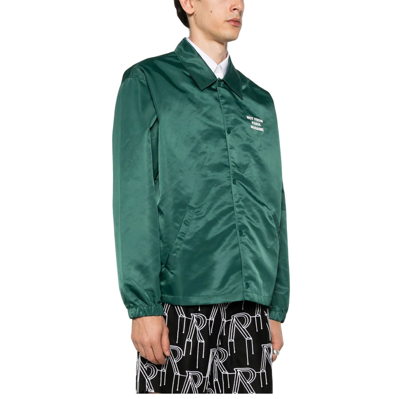 Drole De Monsieur Jacket Slogan Dark Green