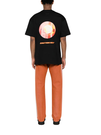 Msgm T-Shirt Caution Hot Black