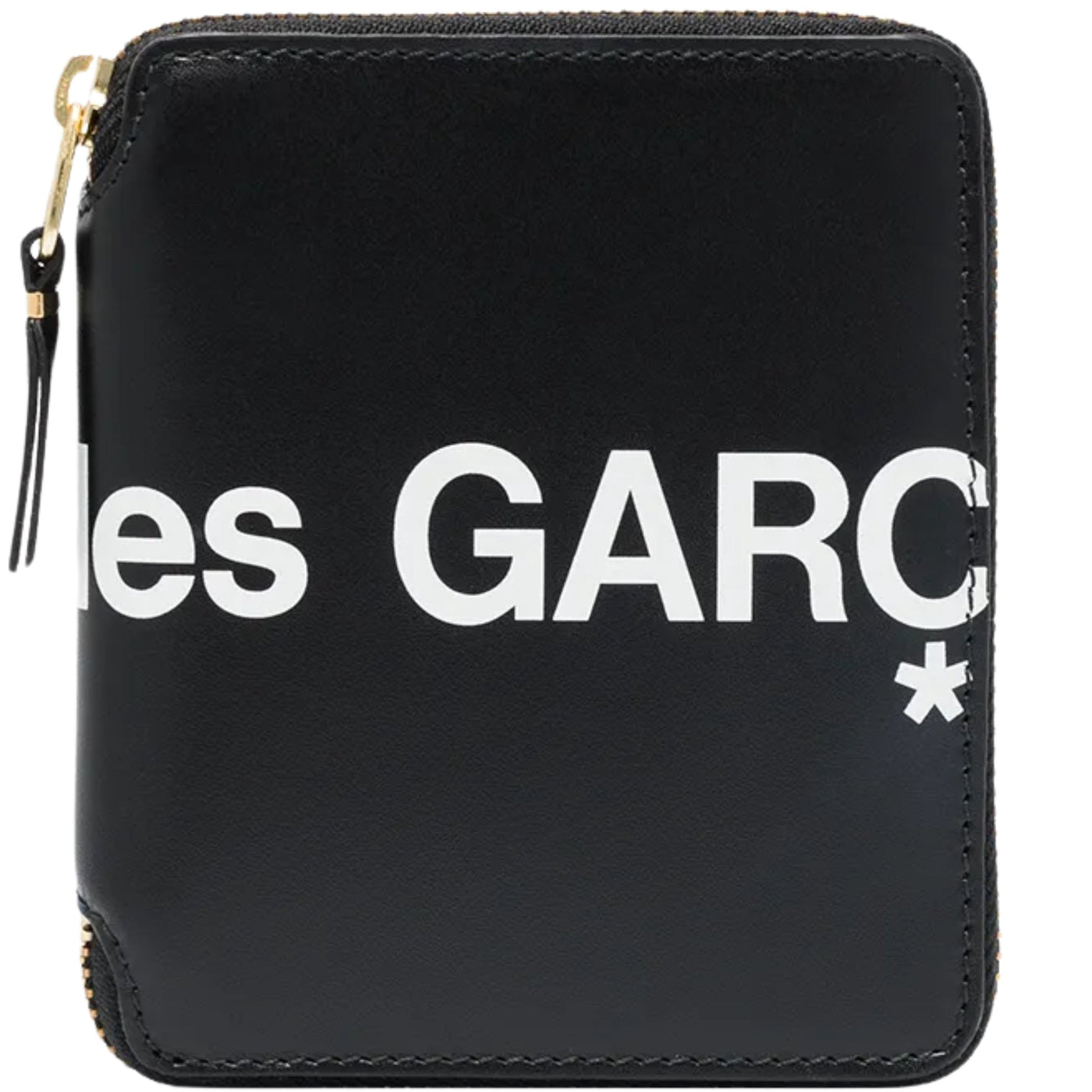 Comme Des Garcons Wallet Leather Logo Black