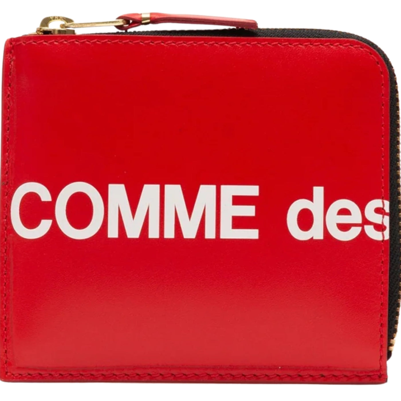 Comme Des Garcons Wallet 2-Zip Logo Red