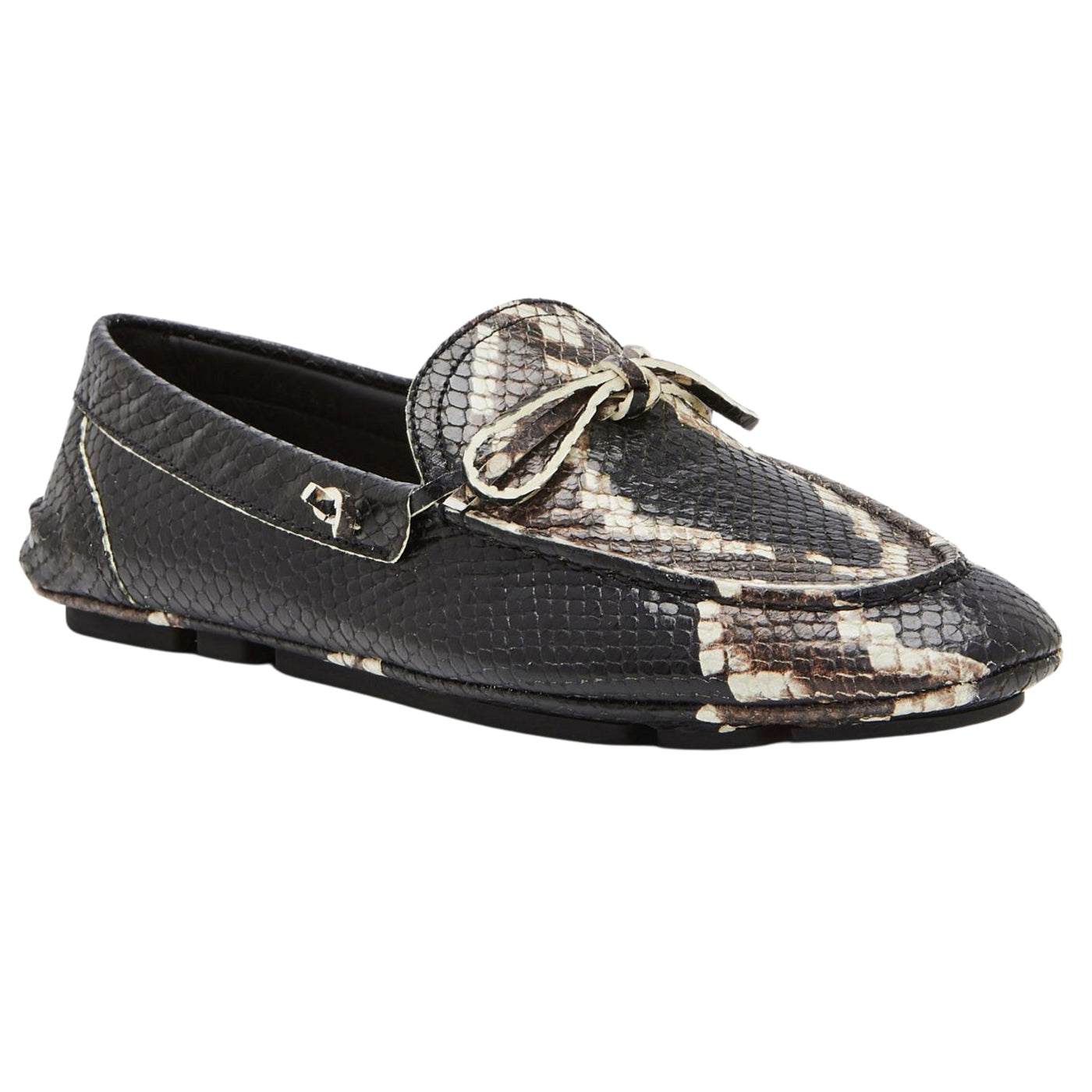 Bally Shoe Allover Scales Cream-Brown-Black