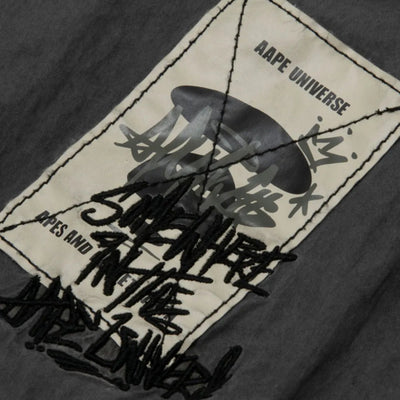 Aape Cargo Pants Pocket Logo Black