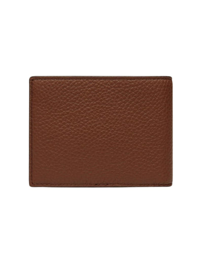 Bally Wallet Stripe Logo White-Brown