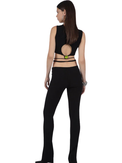 Barrow T-Shirt Ladies Crop Logo Black