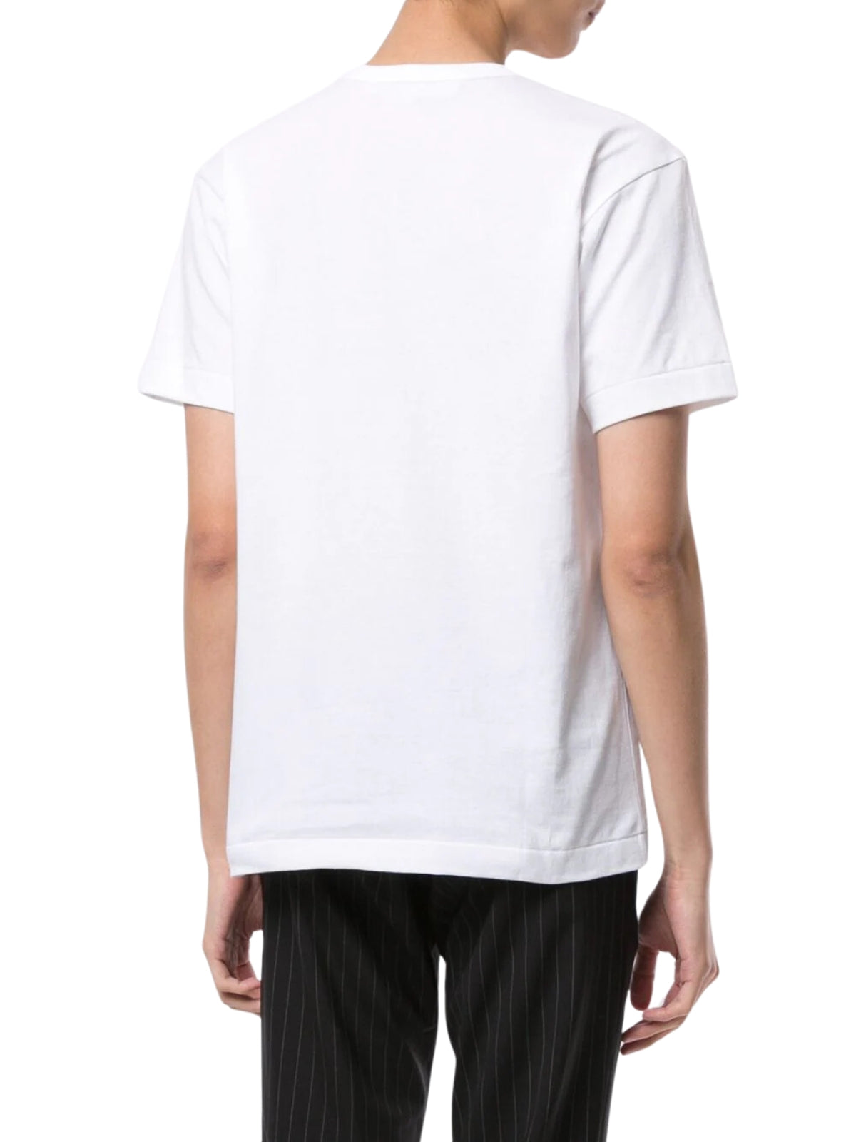 Comme Des Garcons T-Shirt Upside Down Play Logo White