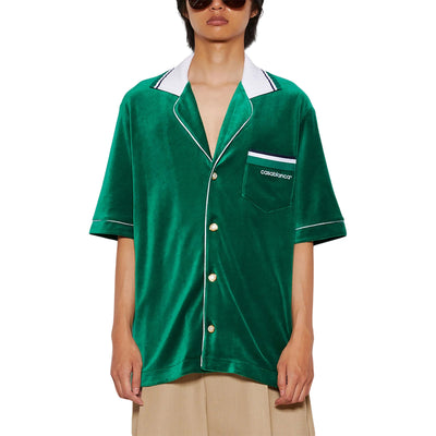 Casablanca Shirt Velour Evergreen