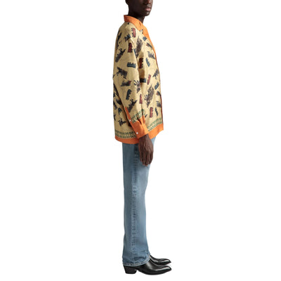 Bally Shirt Allover Graphic Print Multi Colour