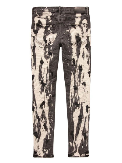 Purple Jeans Spill Bleach Paint Black