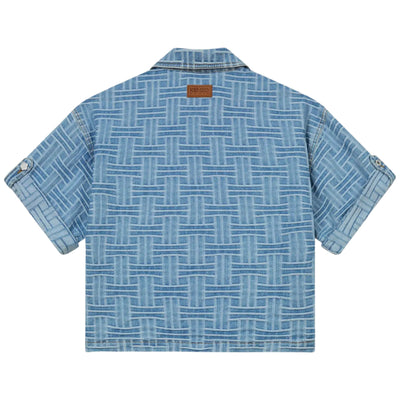 Kenzo Shirt Weave Denim Blue