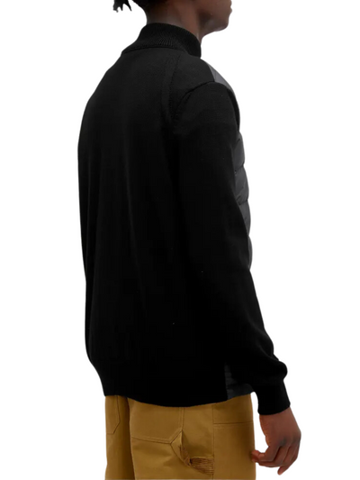 Moncler Cardigan Padded Logo Black