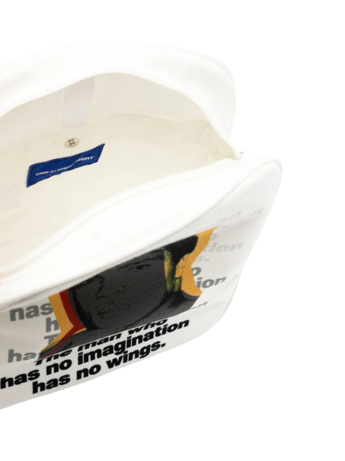 Comme Des Garcons Bag Slogan White