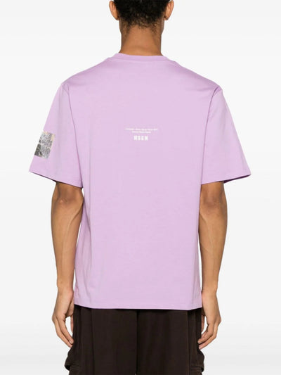 Msgm T-Shirt Graphic Print Lilac