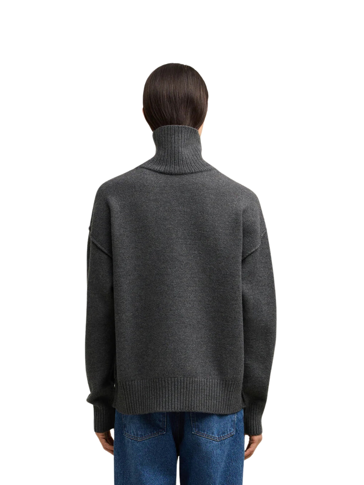 Ami  Sweater Logo Big Logo Grey