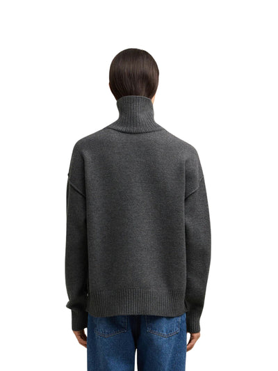 Ami  Sweater Logo Big Logo Grey
