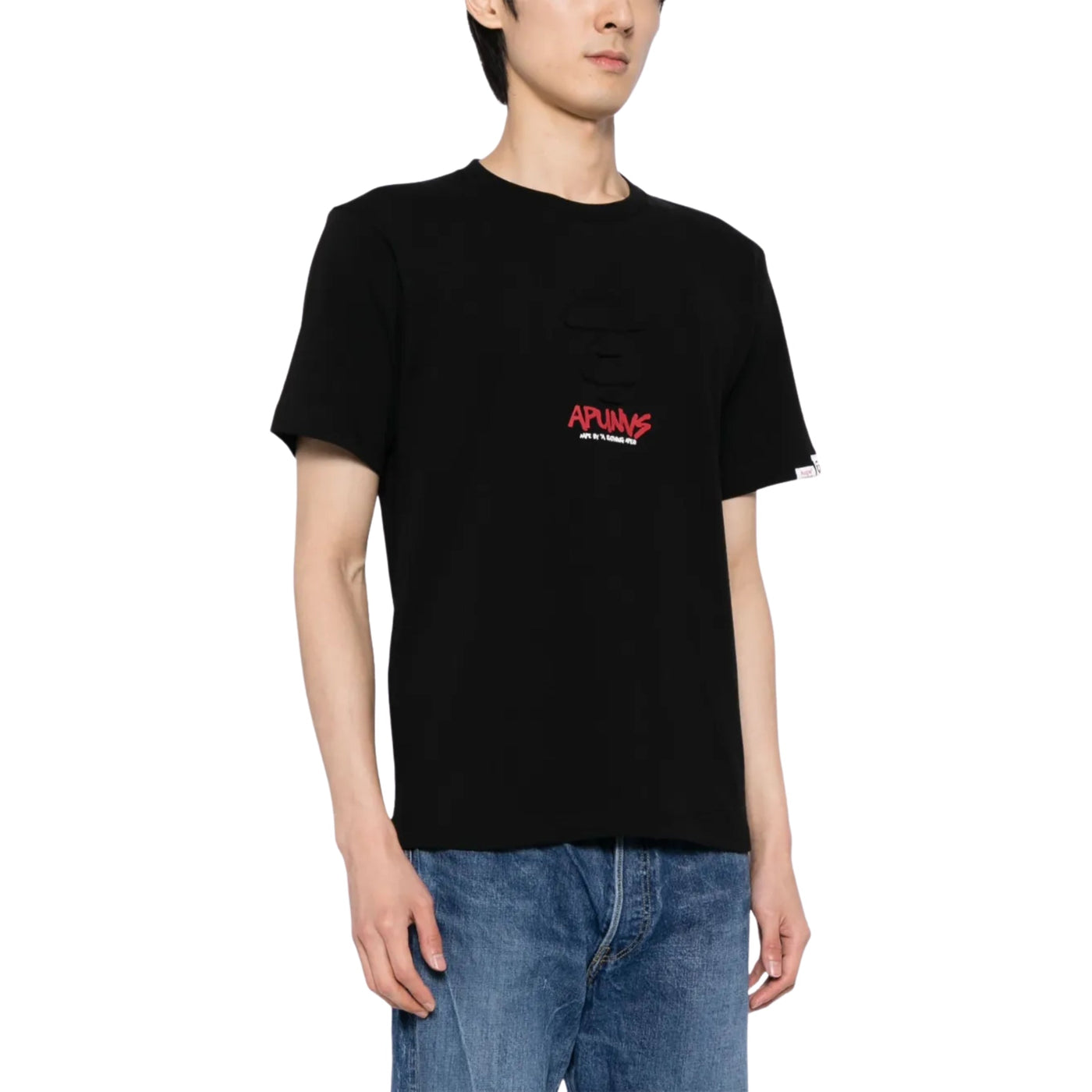 Aape T-Shirt Moonface Logo Black-Red