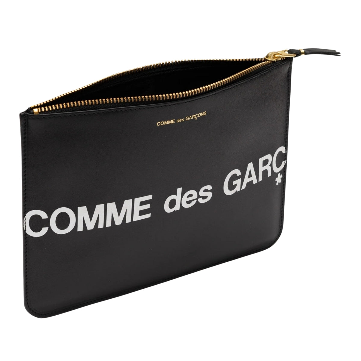 Comme Des Garcons Wallet 2-Zip Logo Black